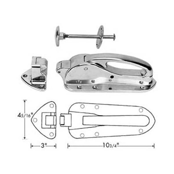 Latch , W/1-1/2" Strike/Ir